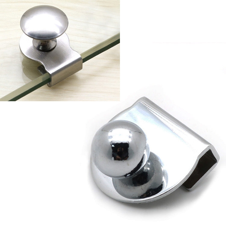 ELECTROPRIME Zinc Alloy Bright Open Hole Free Glass Cabinet Door Handle, Size: L