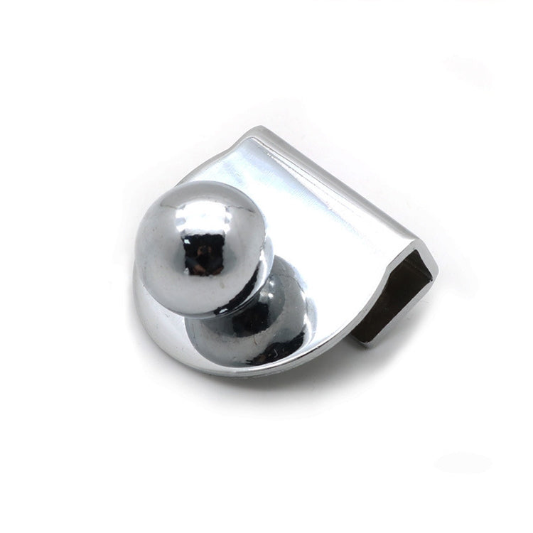 ELECTROPRIME Zinc Alloy Bright Open Hole Free Glass Cabinet Door Handle, Size: L