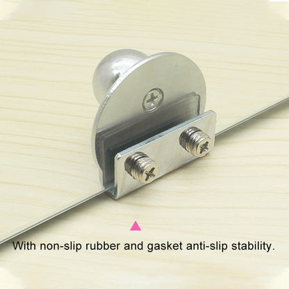 ELECTROPRIME Zinc Alloy Bright Open Hole Free Glass Cabinet Door Handle, Size: L