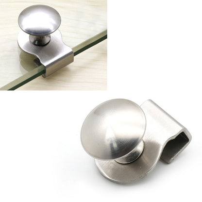 ELECTROPRIME Stainless Steel Wire Drawing Open Hole Free Glass Cabinet Door Handle, Size: S