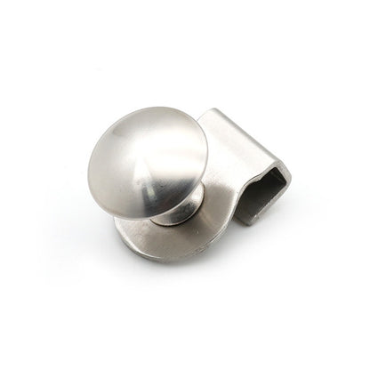 ELECTROPRIME Stainless Steel Wire Drawing Open Hole Free Glass Cabinet Door Handle, Size: S