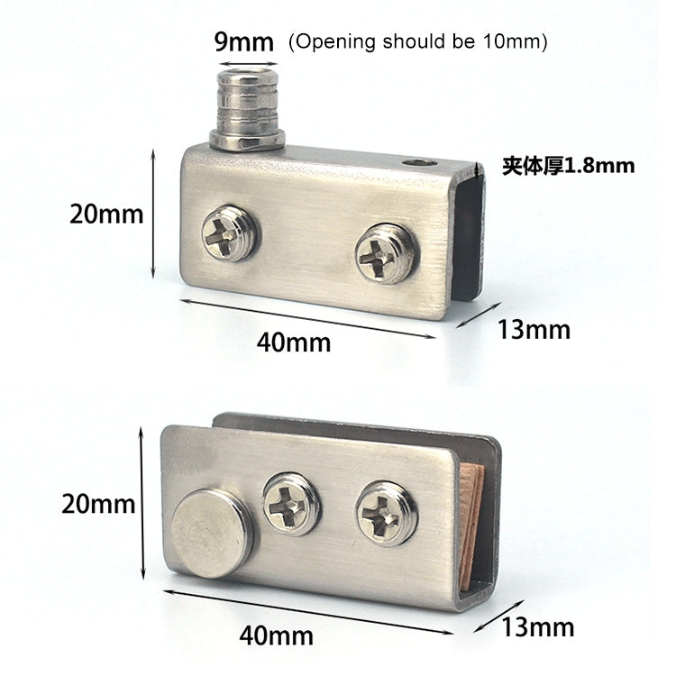 ELECTROPRIME Glass Clip Single Door Touching Exhibition Cabinet Hinge