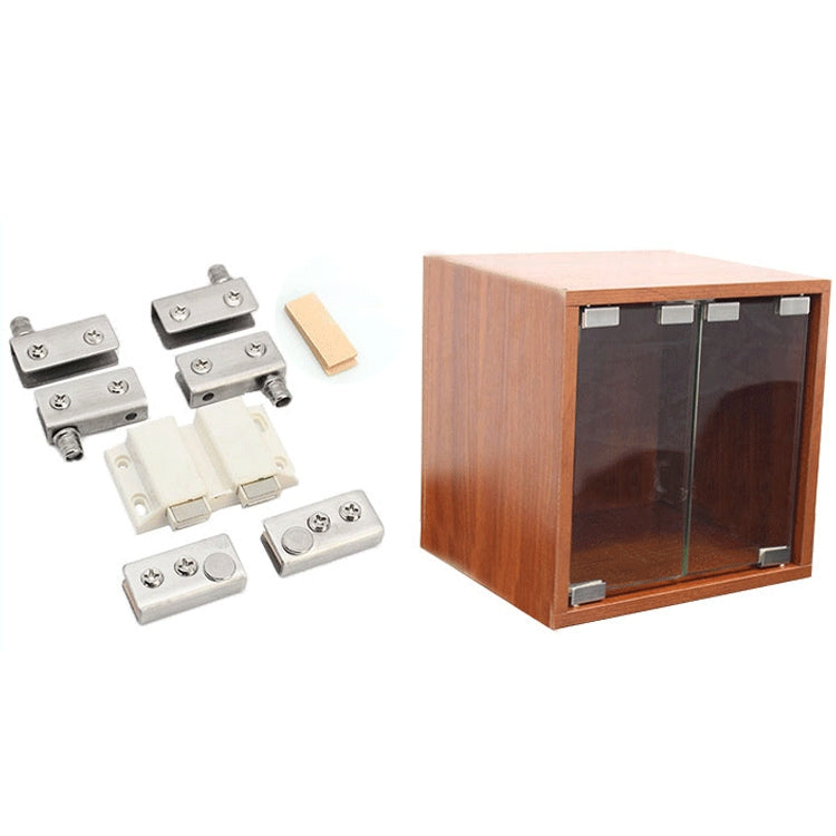 ELECTROPRIME Glass Clip Double Door Touching Exhibition Cabinet Hinge