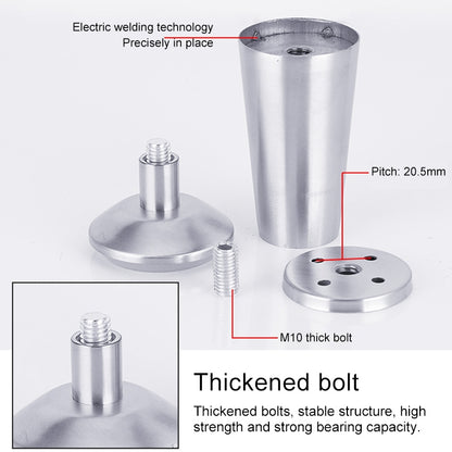 ELECTROPRIME Stainless Steel Thickened Adjustable Foot Cup Type Cupboard Foot, 100mm