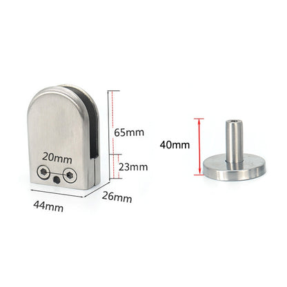 ELECTROPRIME 201 Stainless Steel Glass Fish Mouth Support Rod Fixing Clip with 14x40mm Rod, Specification: L