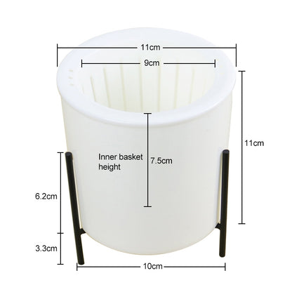 ELECTROPRIME 110mm PP Planter Flower Pot Automatic Water-absorbing Lazy Flower Pot, with Shelf