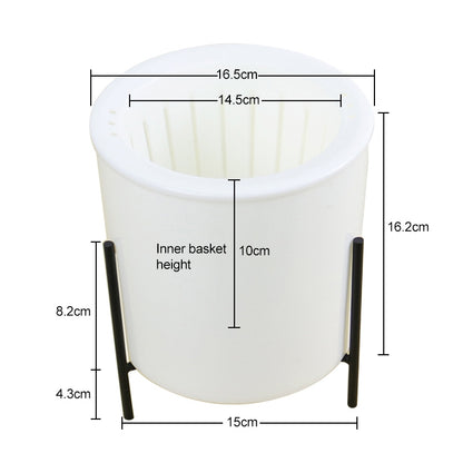 ELECTROPRIME 165mm PP Planter Flower Pot Automatic Water-absorbing Lazy Flower Pot, with Shelf