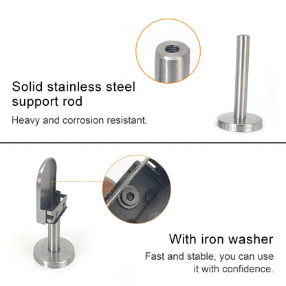 ELECTROPRIME 201 Stainless Steel Glass Fish Mouth Support Rod Fixing Clip with 14x40mm Rod, Specification: M