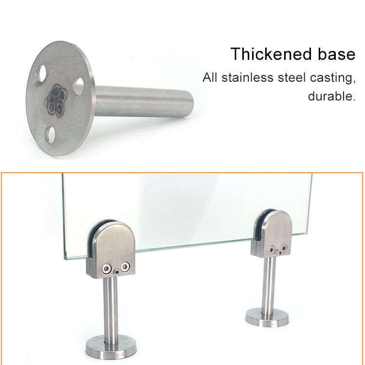 ELECTROPRIME 201 Stainless Steel Glass Fish Mouth Support Rod Fixing Clip with 14x40mm Rod, Specification: M
