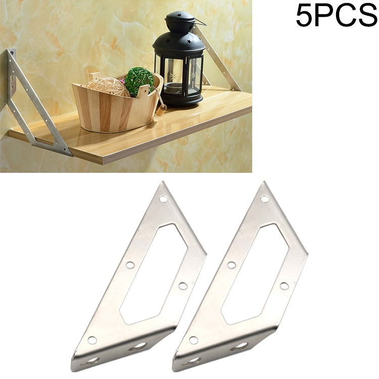 ELECTROPRIME 5 PCS Stainless Steel Multifunctional Angle Code 90 Degree Fixed Angle Iron, Specification: M