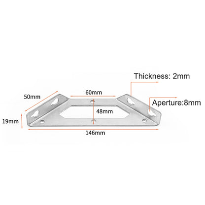 ELECTROPRIME 5 PCS Stainless Steel Multifunctional Angle Code 90 Degree Fixed Angle Iron, Specification: M