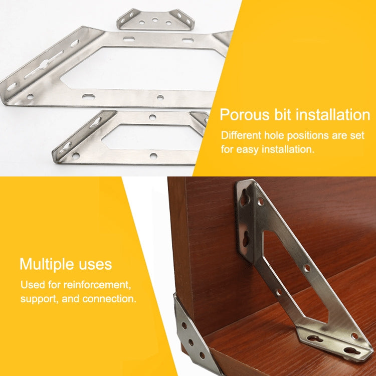 ELECTROPRIME 5 PCS Stainless Steel Multifunctional Angle Code 90 Degree Fixed Angle Iron, Specification: M