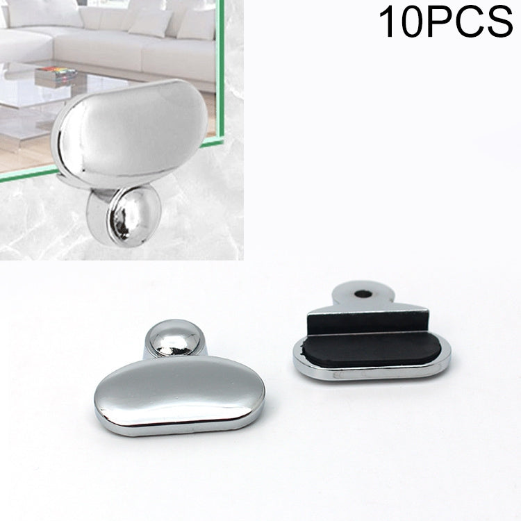 ELECTROPRIME 10 PCS Oval Glass Mirror Holder Buckle Fixing Accessories
