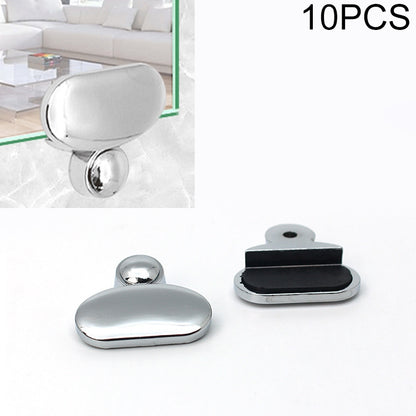 ELECTROPRIME 10 PCS Oval Glass Mirror Holder Buckle Fixing Accessories