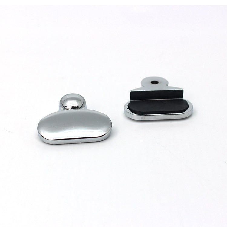 ELECTROPRIME 10 PCS Oval Glass Mirror Holder Buckle Fixing Accessories with Screw & Rubber Plug