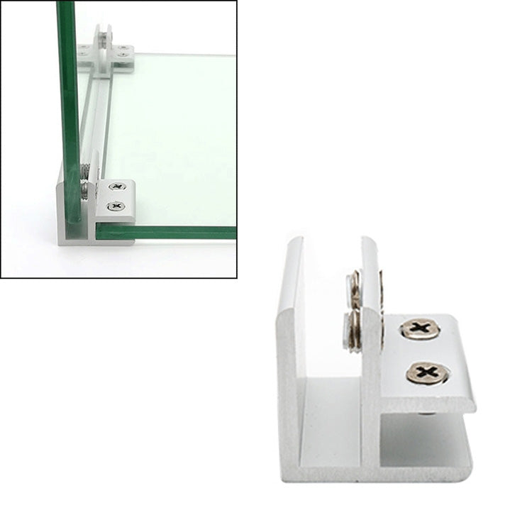 ELECTROPRIME Aluminum Alloy Glass Combination Clamp Cabinet Partition Fixing Clip, 90 degrees Cliped 8-10mm