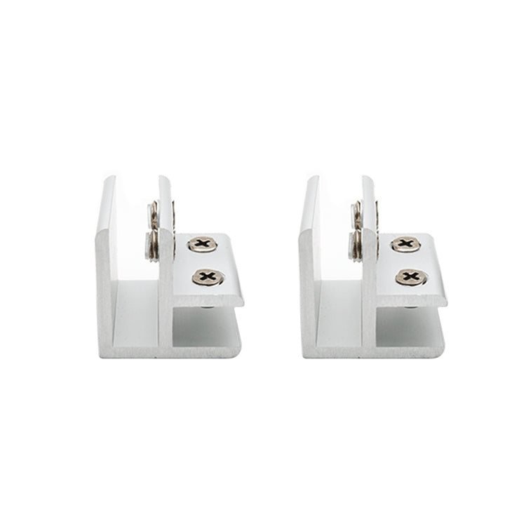 ELECTROPRIME 5 PCS Aluminum Alloy Glass Combination Clamp Cabinet Partition Fixing Clip, 90 degrees Cliped 10-12mm