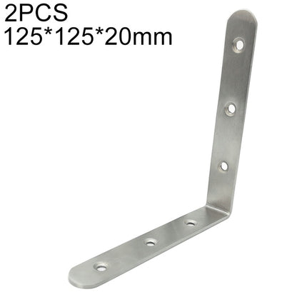 ELECTROPRIME 2pcs Stainless Steel 90 Degree Angle Bracket,Corner Brace Joint Bracket Fastener Furniture Cabinet Screens Wall (125mm)