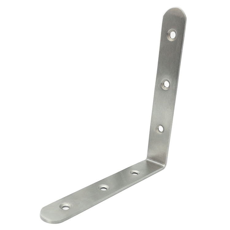 ELECTROPRIME 2pcs Stainless Steel 90 Degree Angle Bracket,Corner Brace Joint Bracket Fastener Furniture Cabinet Screens Wall (125mm)