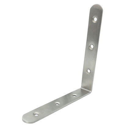 ELECTROPRIME 2pcs Stainless Steel 90 Degree Angle Bracket,Corner Brace Joint Bracket Fastener Furniture Cabinet Screens Wall (125mm)