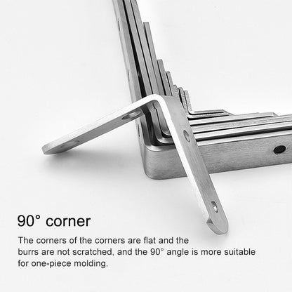ELECTROPRIME 2pcs Stainless Steel 90 Degree Angle Bracket,Corner Brace Joint Bracket Fastener Furniture Cabinet Screens Wall (125mm)