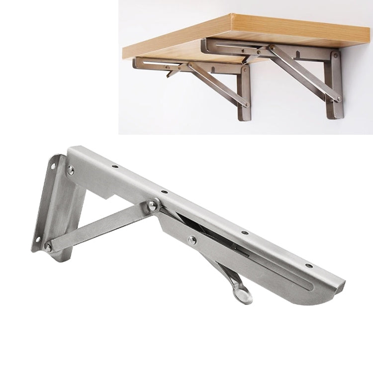 ELECTROPRIME 20 inch K Type Wall-mounted Foldable Stainless Steel Spring Storage Shelf for Dining Table