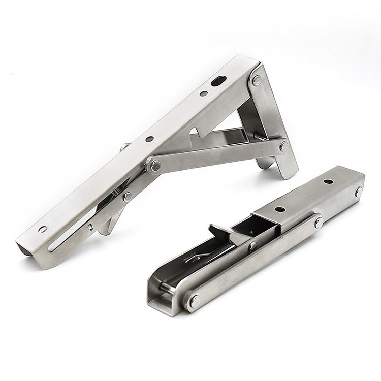 ELECTROPRIME 2 PCS 10 inch Billy Wall-mounted Foldable Stainless Steel Spring Storage Shelf for Dining Table