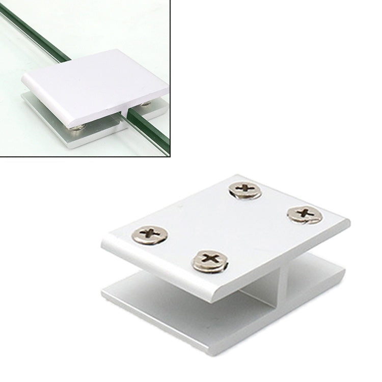 ELECTROPRIME Aluminum Alloy Glass Combination Clamp Cabinet Partition Fixing Clip, 180 degrees Cliped 8-10mm