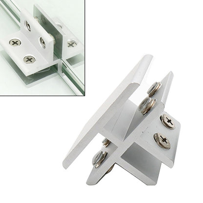 ELECTROPRIME Aluminum Alloy Glass Combination Clamp Cabinet Partition Fixing Clip, T-type Cliped 8-10mm