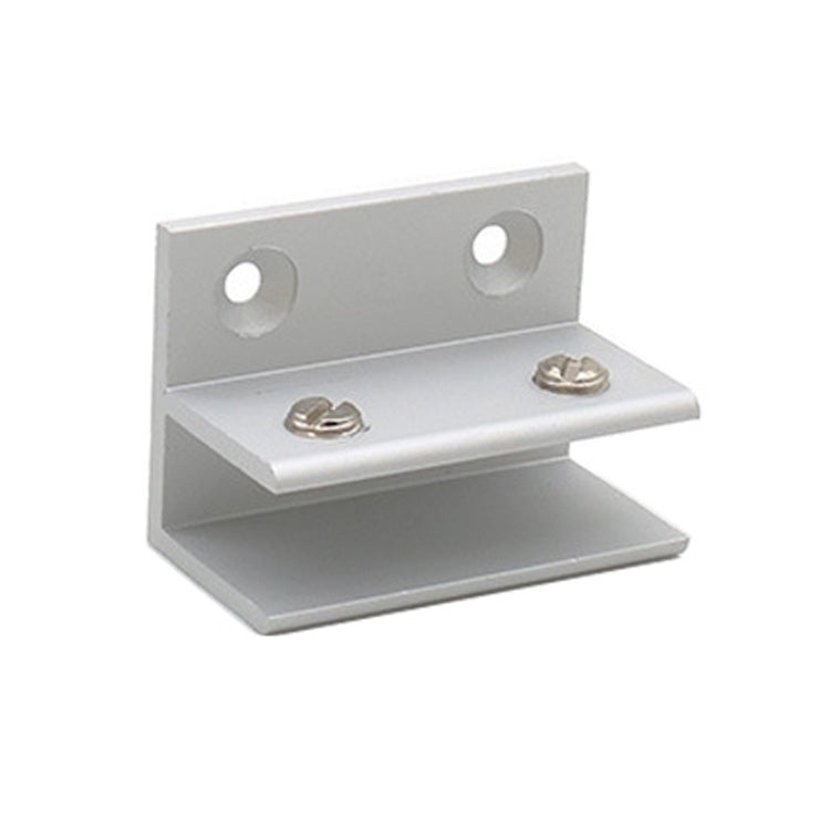 ELECTROPRIME F-type Aluminum Alloy Glass Combination Clamp Cabinet Partition Fixing Clip, Size: L, Cliped 10-13mm