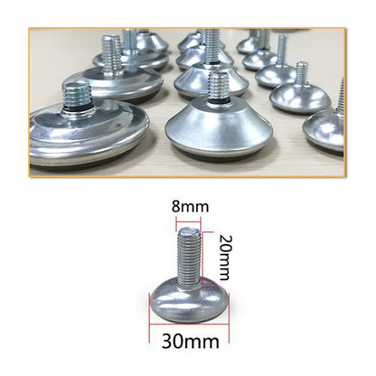 ELECTROPRIME 80 PCS M8 20mm Adjustable Support Plastic Chassis Metal Screw Furniture Mat (30mm)