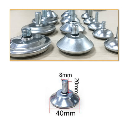 ELECTROPRIME 60 PCS M8 20mm Adjustable Support Plastic Chassis Metal Screw Furniture Mat (40mm)