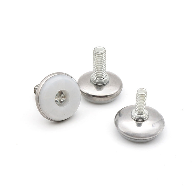 ELECTROPRIME 50 PCS M8 25mm Adjustable Support Nylon Chassis Metal Screw Furniture Mat (30mm)