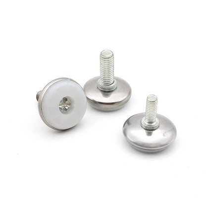 ELECTROPRIME 50 PCS M8 25mm Adjustable Support Nylon Chassis Metal Screw Furniture Mat (30mm)