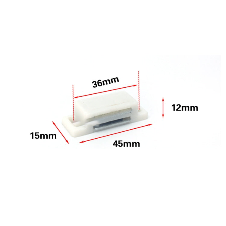ELECTROPRIME 50 PCS Plastic Strong Magnetic Cupboard Door Suction Wardrobe Bookcase Home Accessories, Size: S
