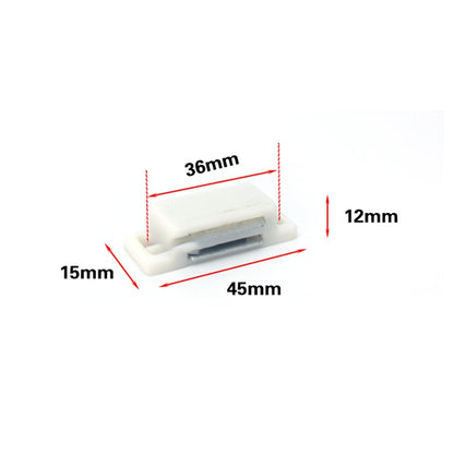 ELECTROPRIME 50 PCS Plastic Strong Magnetic Cupboard Door Suction Wardrobe Bookcase Home Accessories, Size: S
