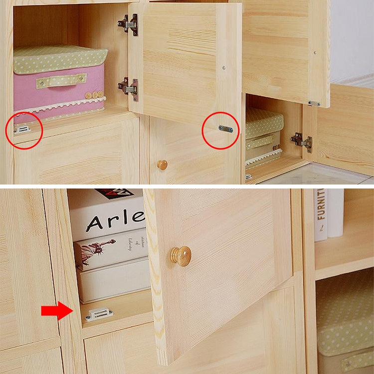 ELECTROPRIME 50 PCS Plastic Strong Magnetic Cupboard Door Suction Wardrobe Bookcase Home Accessories, Size: S