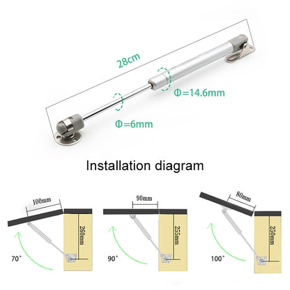ELECTROPRIME Rubber Head Cabinet Gas Holder Hydraulic Rod Buffer Telescopic Strut, 10 inch 100N (10kg)