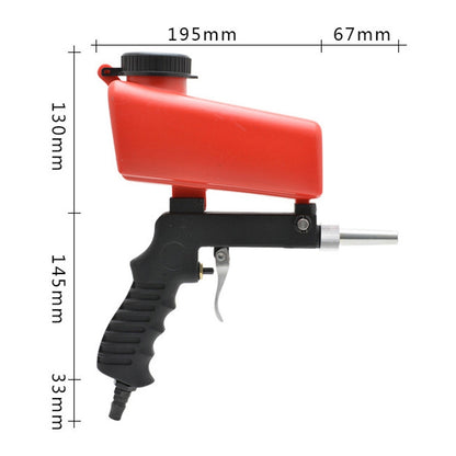 ELECTROPRIME Portable Red Gravitational Sandblasting Machine Mini Rust-proof Sandblaster
