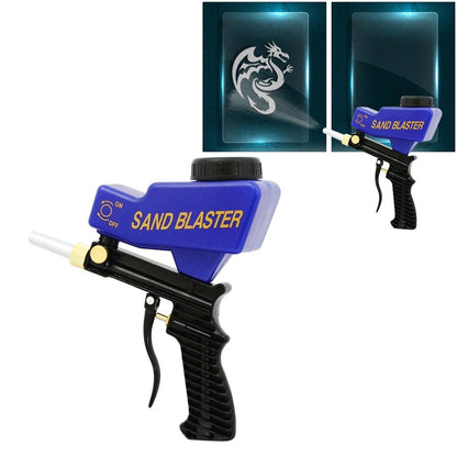 ELECTROPRIME Portable Blue Gravitational Sandblasting Machine Mini Rust-proof Sandblaster Spray Mechine