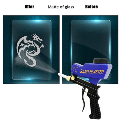ELECTROPRIME Portable Blue Gravitational Sandblasting Machine Mini Rust-proof Sandblaster Spray Mechine