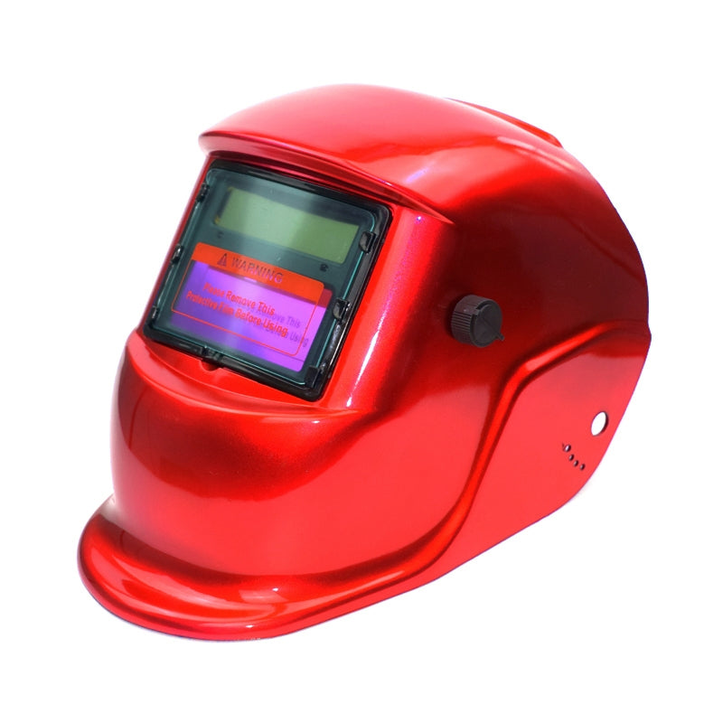 ELECTROPRIME Solar Automatic Variable Light Electric Welding Protective Mask  Welding Helmet(Red)