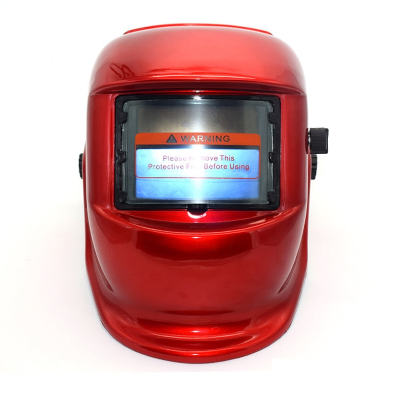 ELECTROPRIME Solar Automatic Variable Light Electric Welding Protective Mask  Welding Helmet(Red)