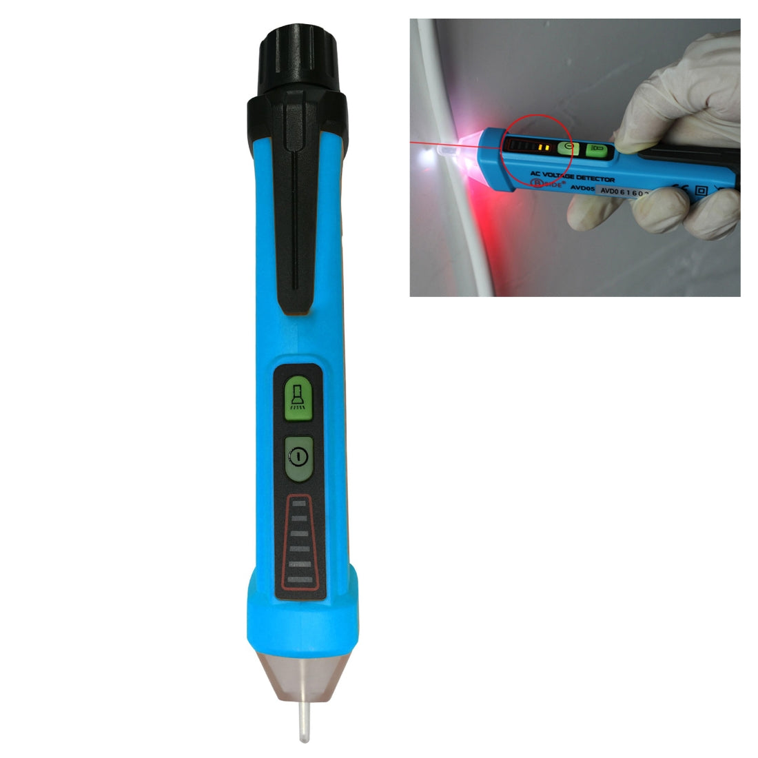 ELECTROPRIME BSIDE AVD05 Non-contact AC Voltage Detectors 12~1000V Induction Electroprobe Pen Type ACV Electric Testers Household Tool wtih LED Light