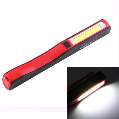 ELECTROPRIME 100LM High Brightness Pen Shape Work Light / Flashlight, White Light , COB LED 2-Modes with 90 Degree Rotatable Magnetic Pen Clip(Red)