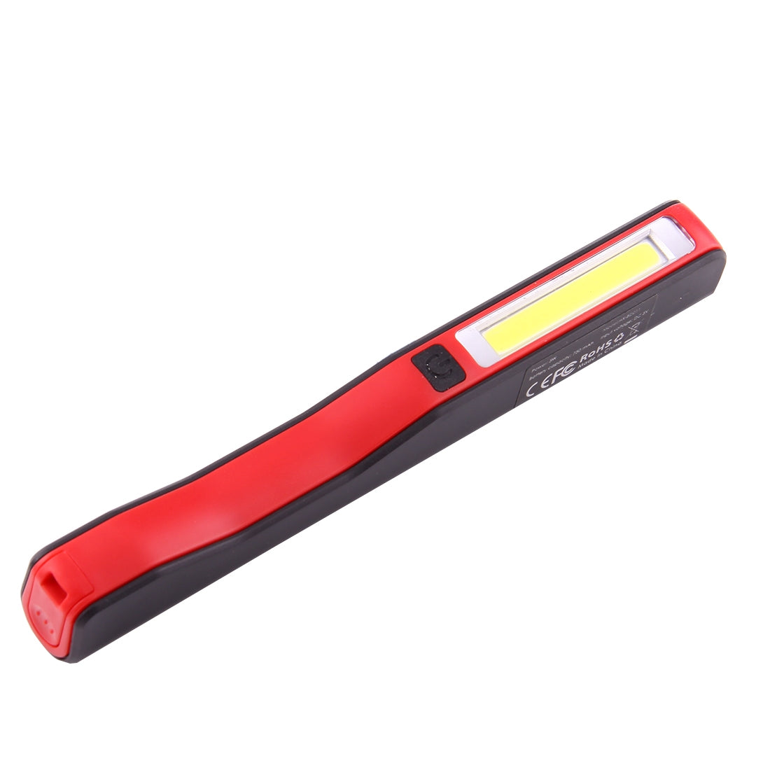ELECTROPRIME 100LM High Brightness Pen Shape Work Light / Flashlight, White Light , COB LED 2-Modes with 90 Degree Rotatable Magnetic Pen Clip(Red)