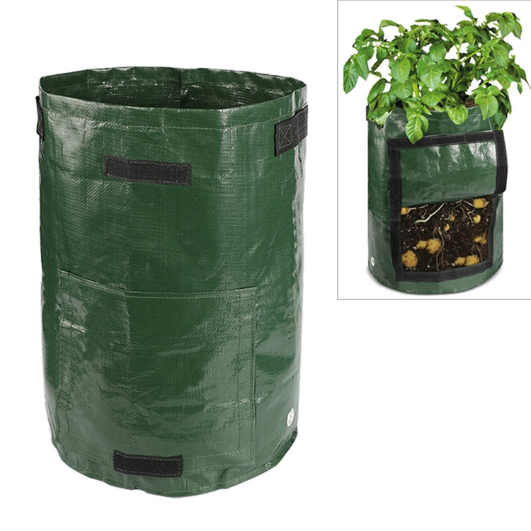 ELECTROPRIME Potato Planting PE Bags Vegetable Planting Grow Bags Farm Garden Supplies, Size: 23cm x 28cm(Green)
