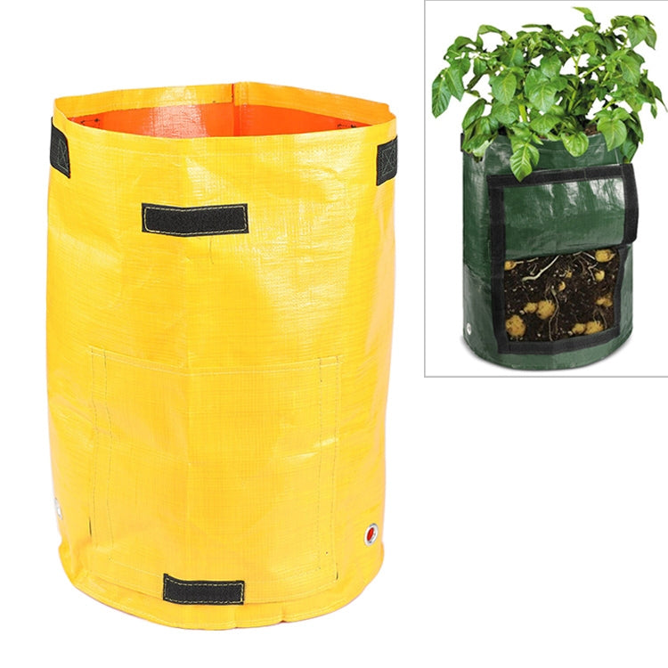ELECTROPRIME 7 Gallons Potato Planting PE Bags Vegetable Planting Grow Bags Farm Garden Supplies, Size: 30cm x 35cm(Yellow)