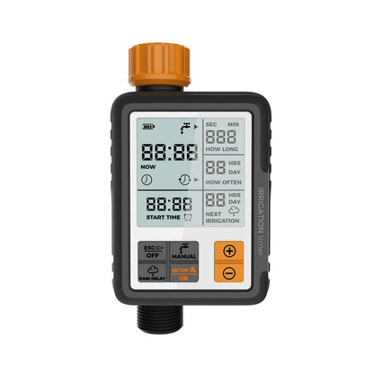 ELECTROPRIME Universal LCD Screen Sprinkler Controller Outdoor Garden Solenoid Valve Timer Automatic Watering Device Irrigation Tool