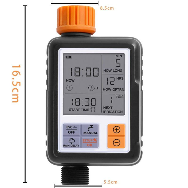 ELECTROPRIME Universal LCD Screen Sprinkler Controller Outdoor Garden Solenoid Valve Timer Automatic Watering Device Irrigation Tool